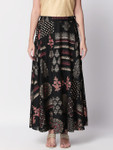 Ethnicity Artisan Boho Printed Black Lehenga Skirt