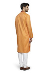 Ethnix Men's Mandarin Collar Bright Sunshine Festive Embroidered Placket Kurta Pajama 2-piece set