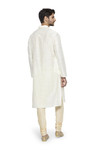 Men's white kurta pajama set back view