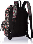 Women's Floral Boho Canvas Backpack (Black) Women's Floral Boho Canvas Backpack (Black)