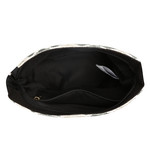 Women's Crossbody Black and White Diamond Print 