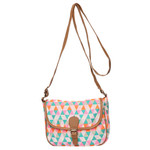 Women's Crossbody Multicolored Diamond Textured Bag