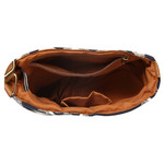 Women's Crossbody Black Aztec Textured Bag 