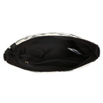 Women's Crossbody Black and White Diamond Satchel Bag