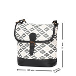 Women's Crossbody Black and White Diamond Satchel Bag