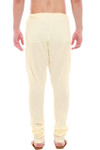 Mens Traditional Indian Churidar Pants - Cream - Back | In-Sattva 