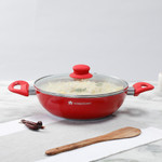 Wonderchef : Red Stir Fry Wok with Handles  Wonderchef : Red Stir Fry Wok with Handles