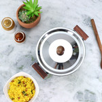 Wonderchef Ebony Hard Anodized PFOA-Free Handi Pot with Lid and Handles 