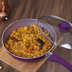 Royal Velvet Forged Purple Stir Fry Wok 