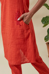 Women's Bohemian Classic 100% Cotton Handwoven Crimson Shift Dress Women's Bohemian Classic 100% Cotton Handwoven Crimson Shift Dress