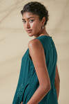 Women's Bohemian Classic 100% Cotton Handwoven Teal Shift Dress Women's Bohemian Classic 100% Cotton Handwoven Teal Shift Dress