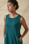 Women's Bohemian Classic 100% Cotton Handwoven Teal Shift Dress Women's Bohemian Classic 100% Cotton Handwoven Teal Shift Dress