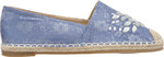 Jove Embellished Blue Lace Espadrille Shoe