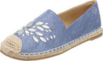 Jove Embellished Blue Lace Espadrille Shoe