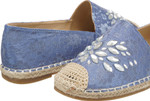 Jove Embellished Blue Lace Espadrille Shoe