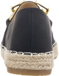 Jove Black Espadrille Loafer with Gold Chain