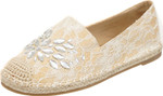 Copy of Jove Embellished Beige Lace Espadrille Shoe