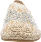 Copy of Jove Embellished Beige Lace Espadrille Shoe