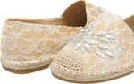 Copy of Jove Embellished Beige Lace Espadrille Shoe