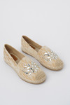 Copy of Jove Embellished Beige Lace Espadrille Shoe