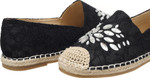 Jove Embellished Black Lace Espadrille Shoe