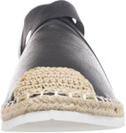 Jove Black Open-toe Espadrille Wedge
