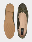 Jove Women's Green Ballerina Flat