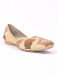 Jove Women's Embellished Mojaris Beige