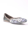 Jove Women's Silver Embelished Mojaris