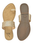 Jove Women's One Toe Sandal Gold