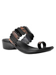 Jove Women's One Toe Sandal Black