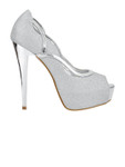 Jove Women's Peep Toe Stiletto Silver