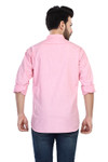 In-Sattva Men's Banded Sattva-Collar Pure Cotton Summer Button-Down Shirt; Berry Blush In-Sattva Men's Banded Sattva-Collar Pure Cotton Summer Button-Down Shirt; Berry Blush