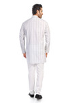 In-Sattva Men's Classic Cotton Checkered Sattva-Collar Thigh-Length Kurta Tunic; Checkered Green In-Sattva Men's Classic Cotton Checkered Sattva-Collar Thigh-Length Kurta Tunic; Checkered Green