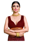 In-Sattva Women's Silk Sleeveless V-Neck Blouse; Splendid Red In-Sattva Women's Silk Sleeveless V-Neck Blouse; Splendid Red