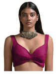 In-Sattva Women's Silk Strap V-Neck Blouse; Jewel Lavender In-Sattva Women's Silk Strap V-Neck Blouse; Jewel Lavender