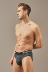 Men's Essentials - Vibrant Vibes Patterned Modal Briefs - Ocean Mist