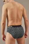 Men's Essentials - Vibrant Vibes Patterned Modal Briefs - Ocean Mist