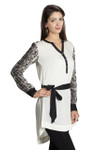 MOHR Women's Tunic Shirt with Printed Sleeves Ì´Ì_ÌÎÌÌÎÌ¥ Side
