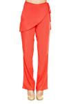Global Desi Womens Boho Front Wrap Pants - Front