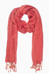 In-Sattva Colors - Zigzag Patterned Stripe Scarf Stole ÛÒ Coral