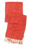 In-Sattva Colors - Zigzag Patterned Stripe Scarf Stole ÛÒ Coral