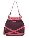 Ivory Tag Pink Leather Checkered Crossroads Shoulder Bag ÛÒ Back Ivory Tag Pink Leather Checkered Crossroads Shoulder Bag ÛÒ Back