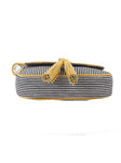 Ivory Tag Yellow Stripe Leather & Canvas Crossbody Bag ÛÒ Bottom
