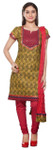 Trishaa Women's Salwaar Kameez Set- Sequinsed Neck Yoke & Sleeve Border ÛÒ Front