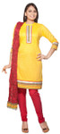 Trishaa Women's Salwaar Kameez Set- Front Pleats & Printed Borders ÛÒ Front