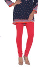 Solid Churidar Leggings - Red