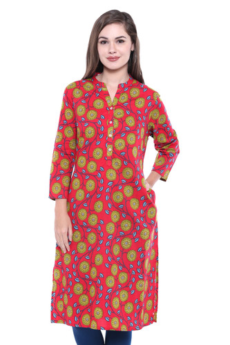 Women's Indian Printed Kurta Tunic | In-Sattva  Women's Indian Printed Kurta Tunic | In-Sattva