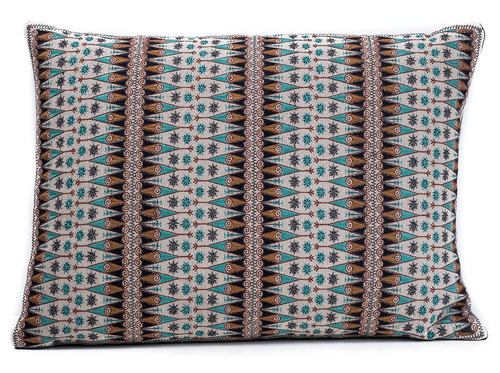 Contemporary Embroidered Cushion Cover and Pillow 14 X 20