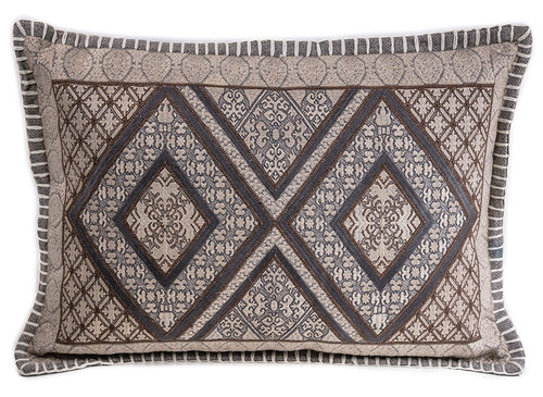 In-Sattva Beige Symmetrical Embroidered Cushion Cover and Pillow 14 X 20 In-Sattva Beige Symmetrical Embroidered Cushion Cover and Pillow 14 X 20